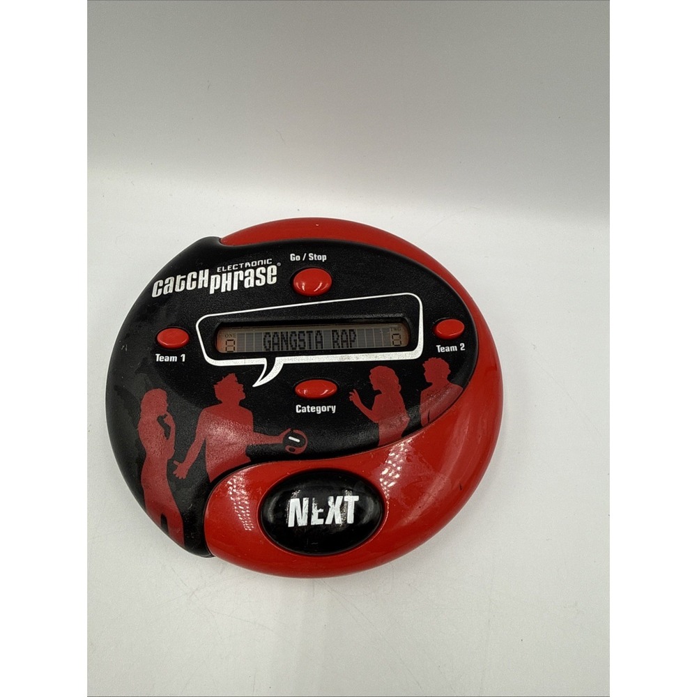 Hasbro 2013 Electronic Catch Phrase Handheld Game Black & Red Tested Works